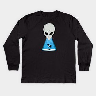 UFO Cow Abduction Kids Long Sleeve T-Shirt